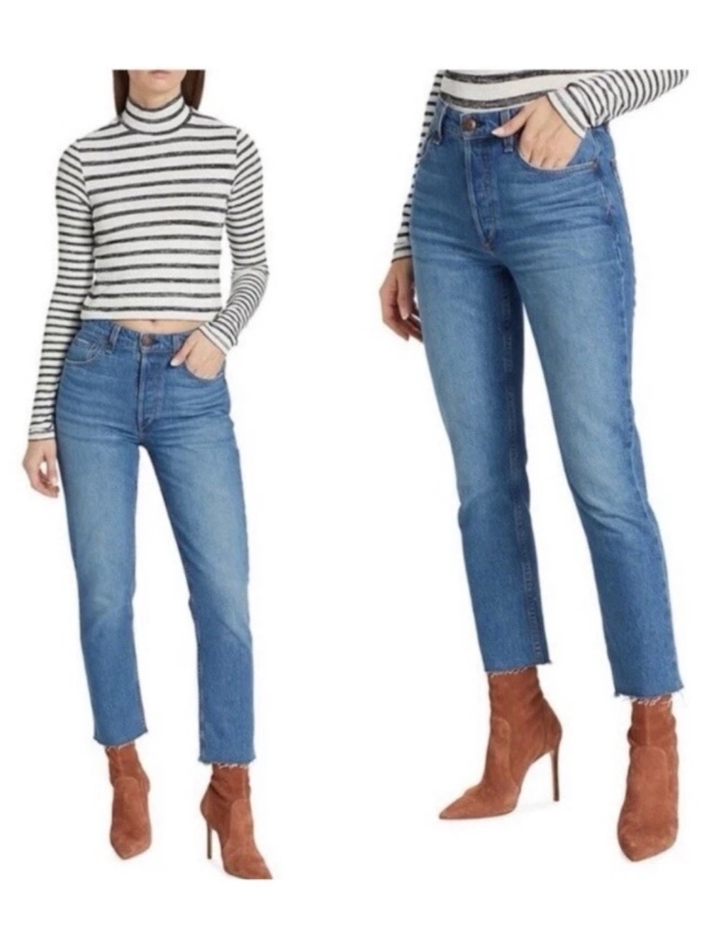 Rag & Bone Nina High Rise Ankle Cigarette Jeans Size 25